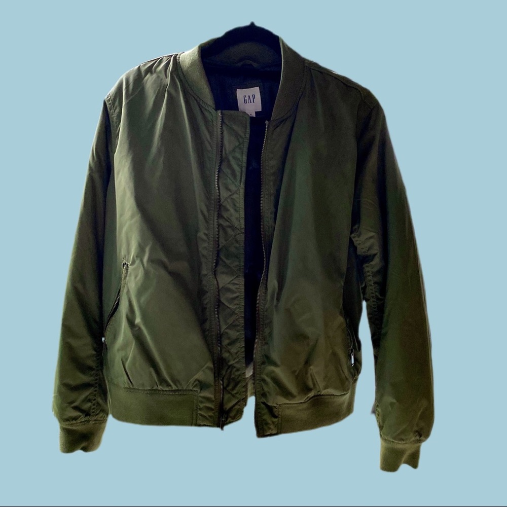 GAP Insulated Green Bomber Jacket Sz XL